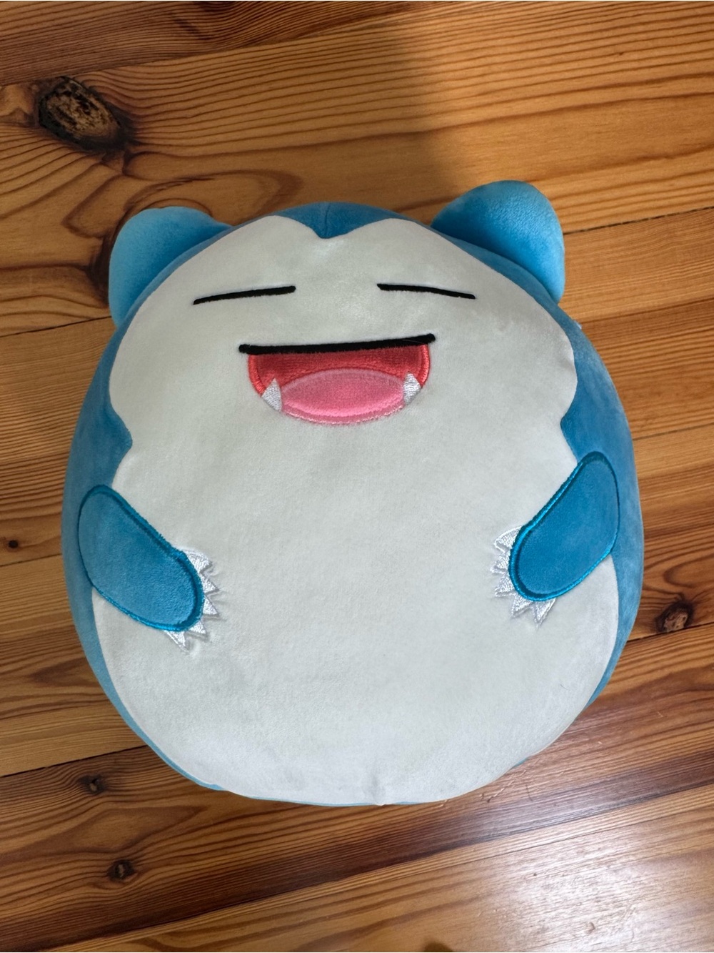 Snorlax Round Blue & White Plush Pillow Pokémon Stuffed Animal Stuffy 11”